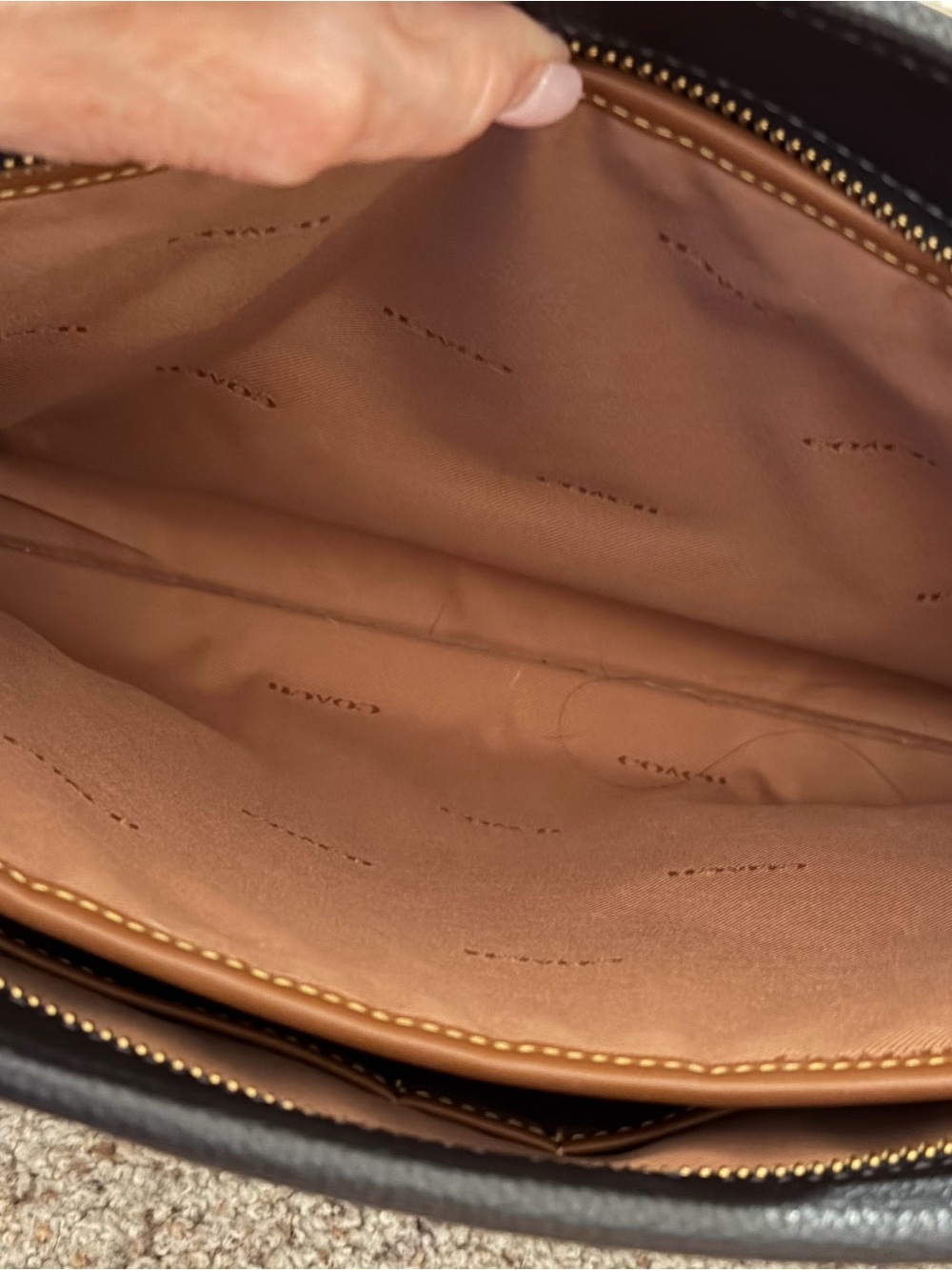 Coach Black Pebbled Leather Taylor Tote with Gold Hardware - Picture 12 of 14